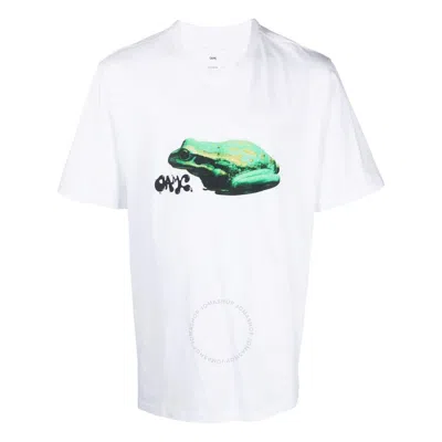 Oamc T-shirt With Round Neck And Short Sleeves In White