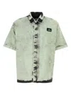 Oamc Multicolor Tie-dye Denim Oversize Shirt In Multicolor