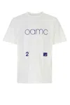Oamc Logo-embroidered Cotton T-shirt In White