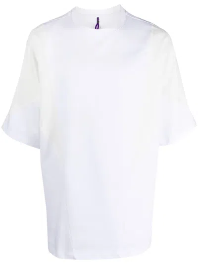 Oamc Panelled Crew-neck T-shirt In Weiss