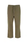 Oamc Drawstring-fastening Cotton Trousers In Green
