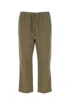 Oamc Drawstring-fastening Cotton Trousers In Green