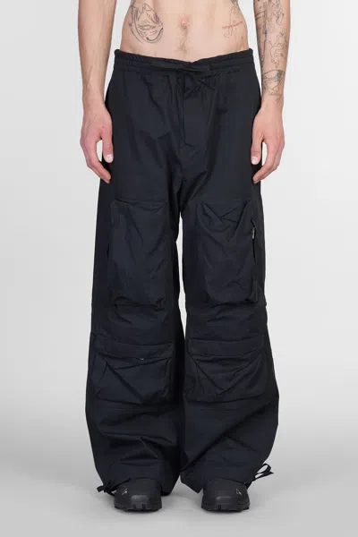 Oamc Pants In Black Cotton