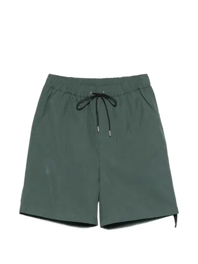 Oamc Peacemaker Base Drawstring-waist Shorts In Green