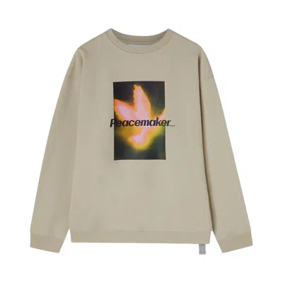 Pre-owned Oamc Peacemaker Bird Loose Fit Crewneck 'sand' | Yellow | Men's Size M