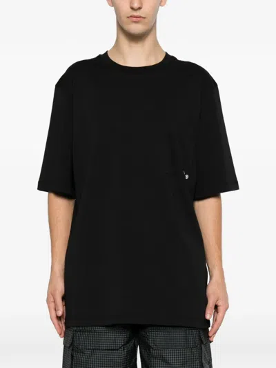 Oamc Peacemaker Chest-pocket Logo-print T-shirt In Black