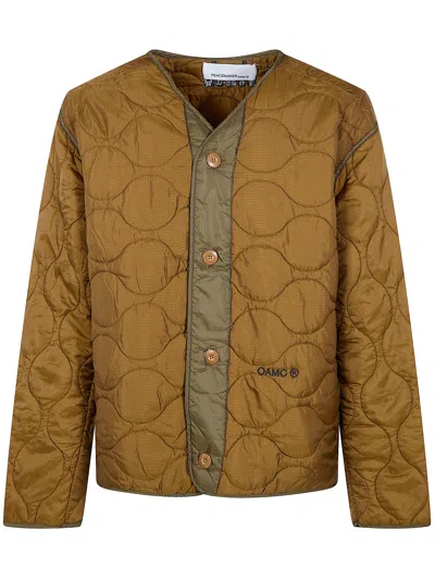 Oamc Peacemaker "combat Liner" Jacket In Brown