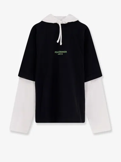 Oamc Peacemaker Cotton Sweatshirt In Black