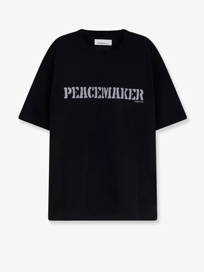 Oamc Peacemaker Cotton T-shirt In Black