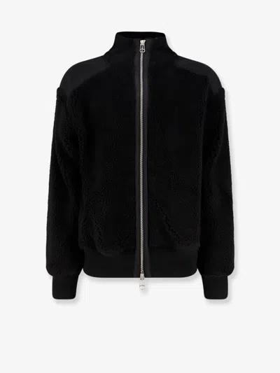 Oamc Peacemaker Fleece Synthetic Fur Bomber In Black