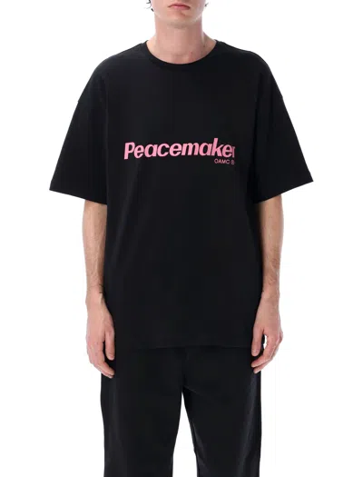Oamc Peacemaker Flower T-shirt In Black
