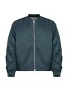 Oamc Peacemaker Green Nylon Minimal Bomber Jacket In Green