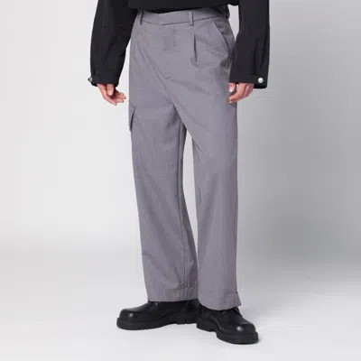 Oamc Trousers Wool Blend Multiple Pockets In Gray