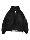 Oamc Peacemaker Hooded Zip Bomber Jacket In Black