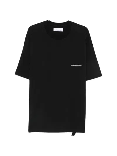 Oamc Peacemaker Logo-print T-shirt In Black