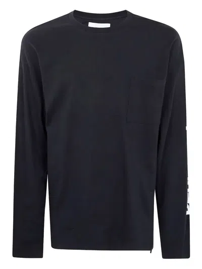 Oamc Peacemaker Long Sleeves Pocket Tee In Black