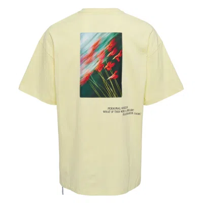 Oamc Peacemaker Loose Fit T-shirt Flower Print In Burgundy