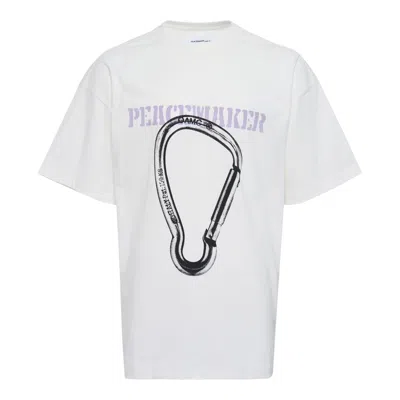 Oamc Peacemaker Loose Fit T-shirt Carabinier Print In Burgundy
