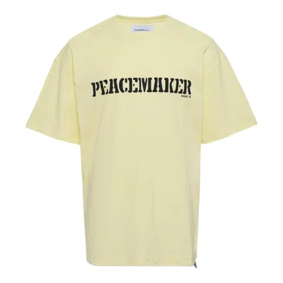 Oamc Peacemaker Loose Fit T-shirt Flower Print In Burgundy
