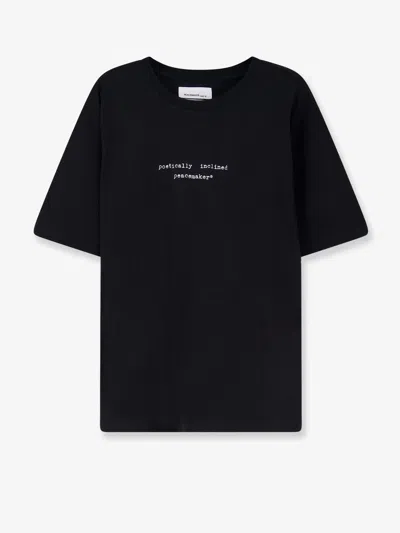 Oamc Peacemaker Loose Fit Tshirt Landart 02 Print In Black