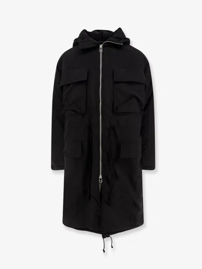 Oamc Peacemaker M65 Nylon Padded Down Jacket In Black