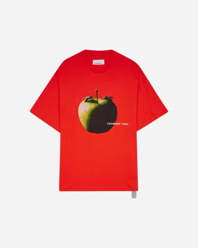 Oamc Peacemaker Men S Apple Print Oversized Fit T-shirt In Red