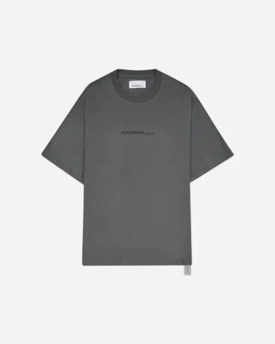 Oamc Peacemaker Men S Birds Print Regular Fit T-shirt In Gray