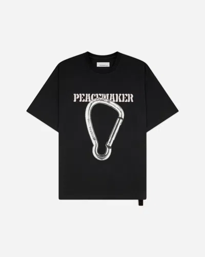 Oamc Peacemaker Men S Carabinier Print Loose Fit T-shirt In Black