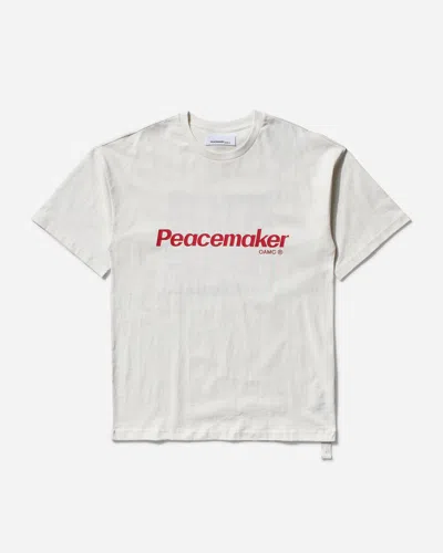 Oamc Peacemaker Men S Flower T-shirt Snow In White