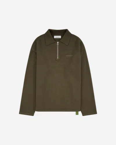 Oamc Peacemaker Men S Knit Polo Military In Green