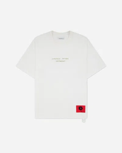 Oamc Peacemaker Men S Landart 02 Print Loose Fit T-shirt In White