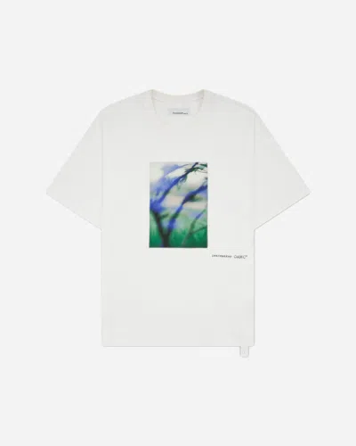 Oamc Peacemaker Men S Landart Print Loose Fit T-shirt In White