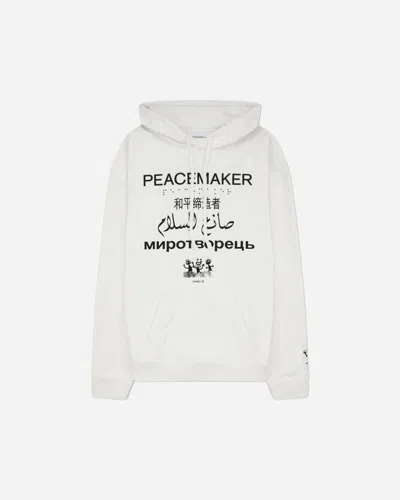Oamc Peacemaker Men S Languages Print Loose Fit Hoodie In White