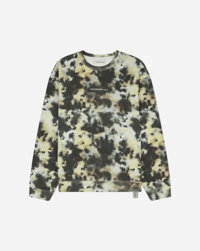 Oamc Peacemaker Men S Loose Fit Crewneck Sweatshirt Military Camo In Green