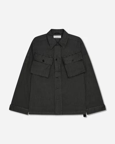 Oamc Peacemaker Men S Military Cargo Shirt In Black