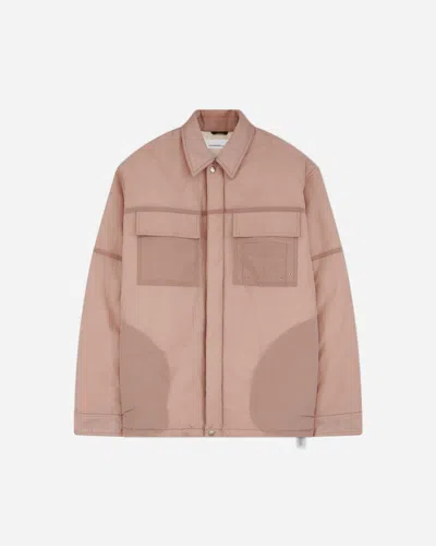 Oamc Peacemaker Men S Padded Overshirt Lilac In Pink