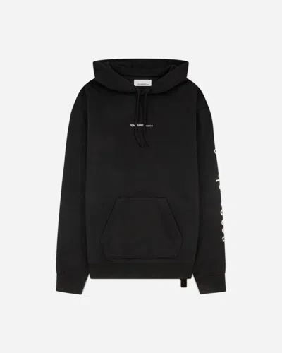 Oamc Peacemaker Men S Pigeon Print Loose Fit Hoodie In Black