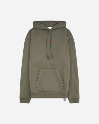 Oamc Peacemaker Men S Pigeon Print Loose Fit Hoodie Gray In Green