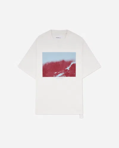Oamc Peacemaker Men S Slow Down Print Regular Fit T-shirt In White