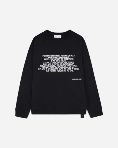 Oamc Peacemaker Men S Stencil Print Crewneck Sweatshirt In Black