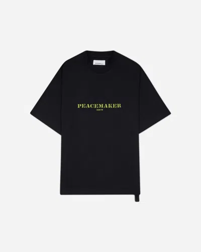 Oamc Peacemaker Men S Stencil Print Oversized Fit T-shirt In Black