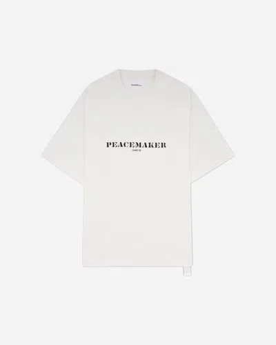 Oamc Peacemaker Men S Stencil Print Oversized Fit T-shirt In White