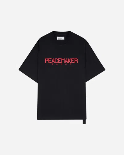 Oamc Peacemaker Men S Stencil Print Regular Fit T-shirt In Black