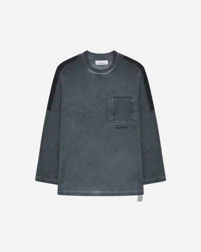Oamc Peacemaker Men S Velcro Applique Longsleeve T-shirt Light In Gray