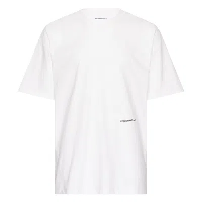 Oamc Peacemaker Oversize Tee Dogs Print In White