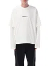 Oamc Peacemaker Painted Double Layer Boxy T-shirt In White