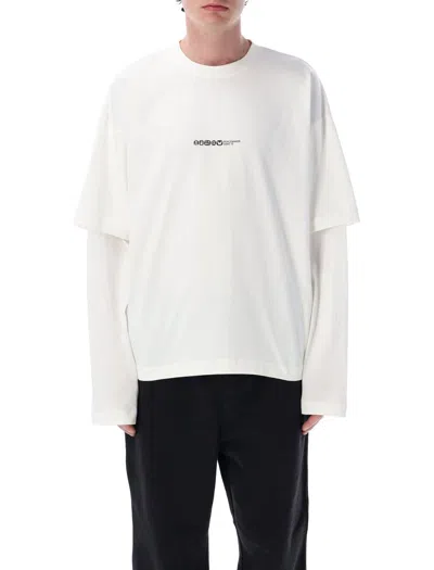 Oamc Peacemaker Painted Double Layer Boxy T-shirt In White