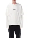 Oamc Peacemaker Painted Double Layer Boxy T-shirt In White
