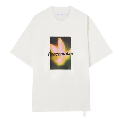 Oamc Peacemaker Peacemaker Bird Short Sleeve T-shirt In White