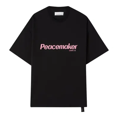 Oamc Peacemaker Peacemaker Flower Short Sleeve T-shirt In Black